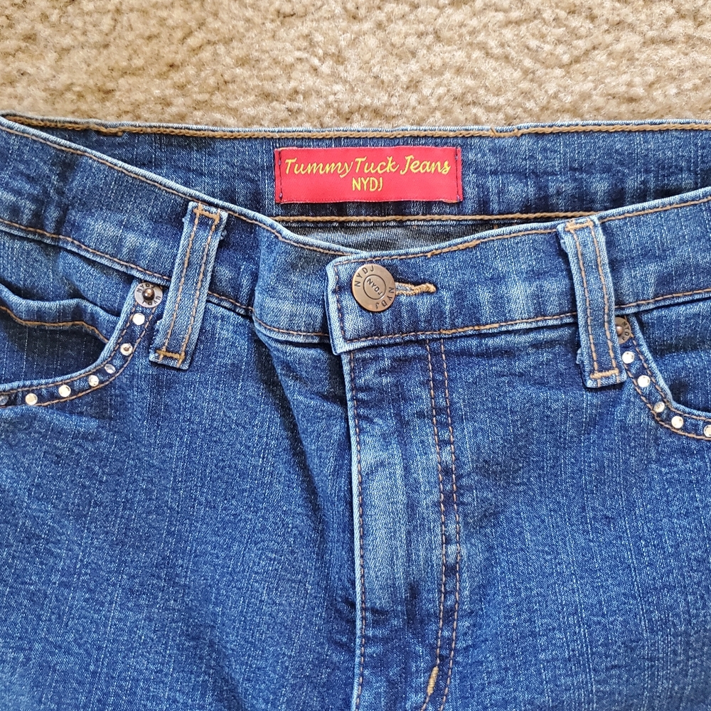NYDJ BLING Blue Jeans. Size 12. - Picture 2 of 4